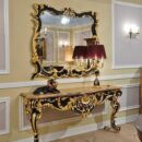 Meja Konsole Ukiran Mewah, meja konsole ukiran klasik, meja hias ukiran mewah klasik, set meja konsole ukiran klasik, set meja konsole ukiran mewah