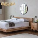 Tempat Tidur Jati Kaki Retro, Tempat Tidur Minimalis Retro, dipan kayu jati model retro, dipan retro kaki besi, jual dipan minimalis kayu jati
