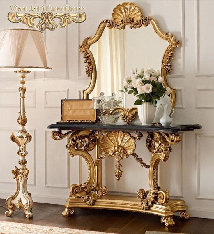   Meja Konsole Mewah Gaya Eropa, meja console gaya eropa